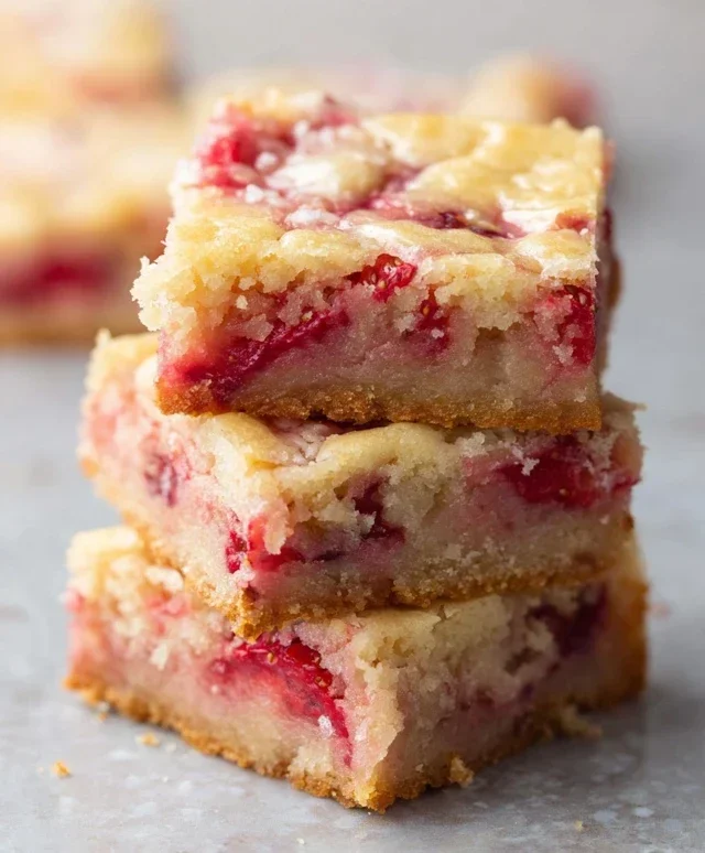 Strawberry Lemon Blondies