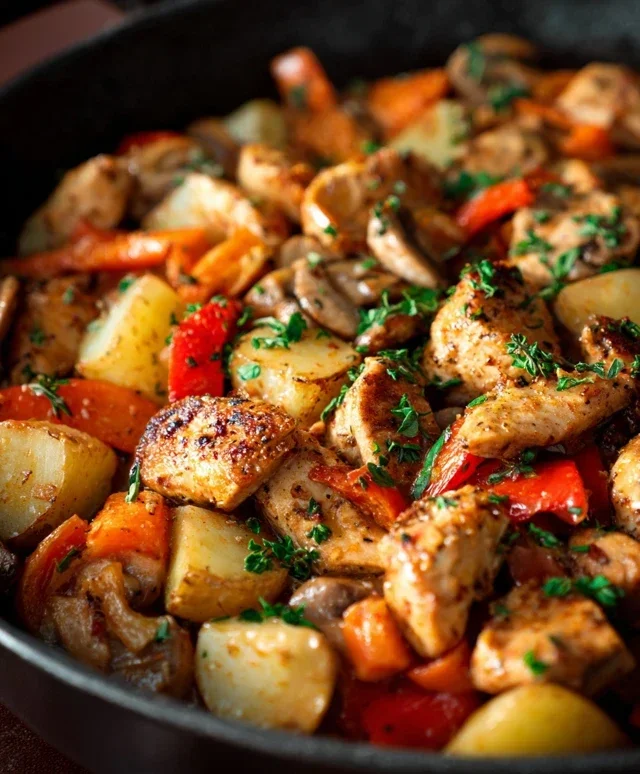 Healthy Chicken and Vegetables Skillet