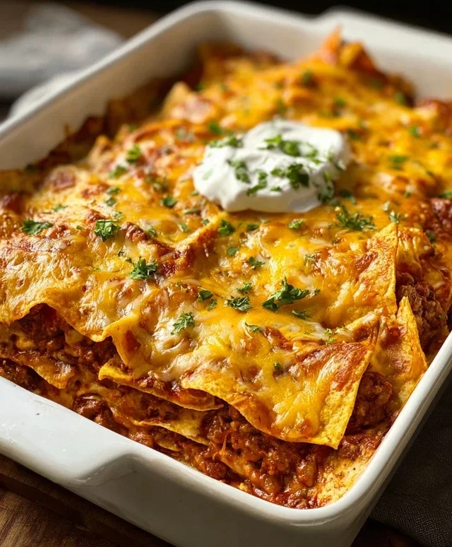 Tortilla Chip Enchiladas